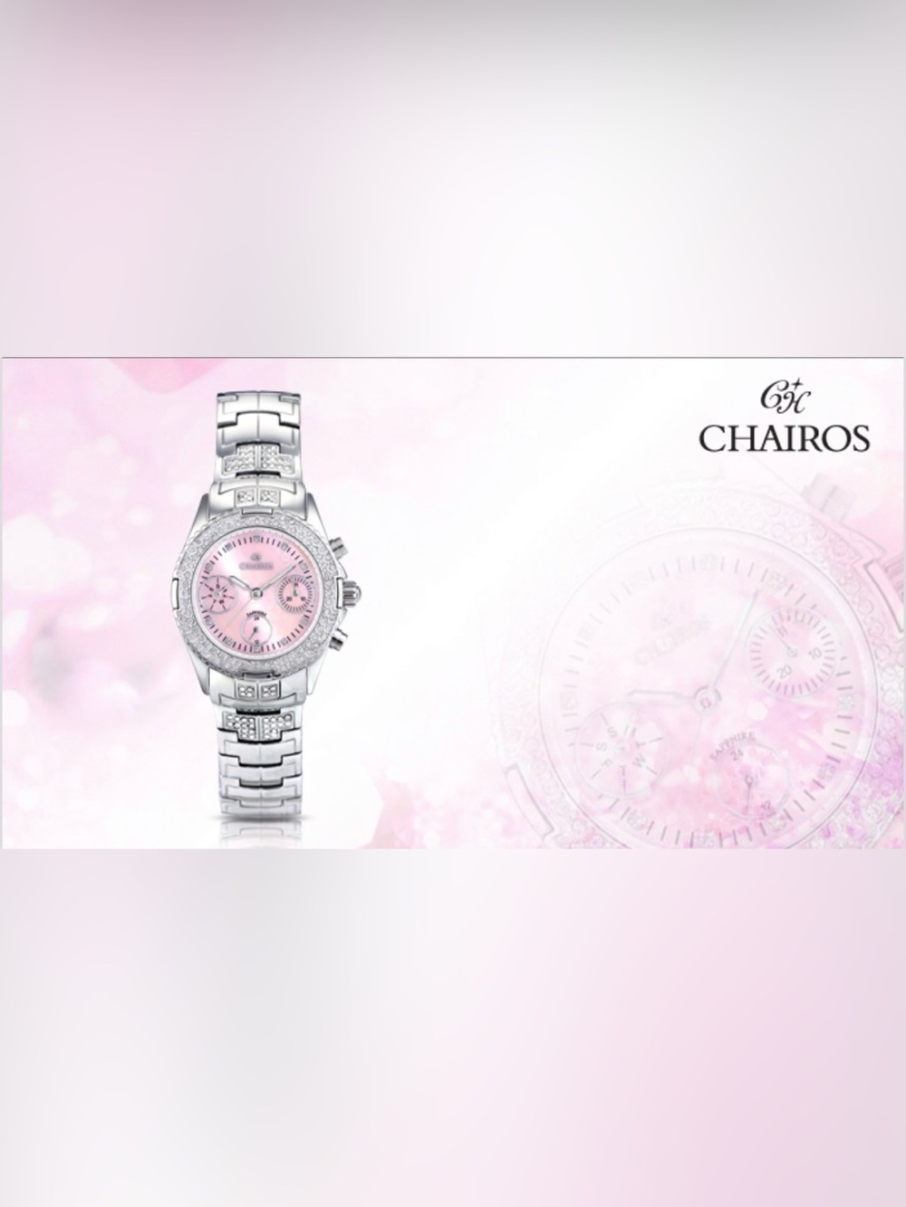 Chairos Limited Edition Women's Quartz Watch with 80 Swarovski crystal accents